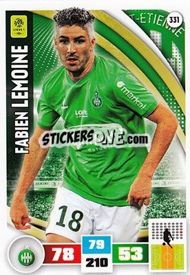 Sticker Fabien Lemoine - Foot 2016-2017. Adrenalyn Xl - Panini