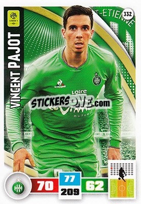 Sticker Vincent Pajot - Foot 2016-2017. Adrenalyn Xl n. 332 - Panini