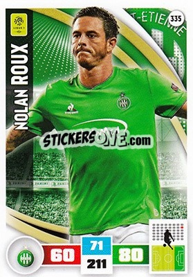 Sticker Nolan Roux - Foot 2016-2017. Adrenalyn Xl n. 335 - Panini