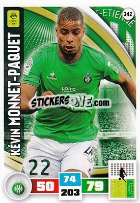 Cromo Kévin Monnet-Paquet - Foot 2016-2017. Adrenalyn Xl n. 342 - Panini