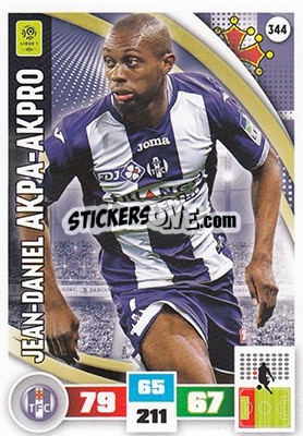 Sticker Jean-Daniel Akpa-Akpro - Foot 2016-2017. Adrenalyn Xl n. 344 - Panini