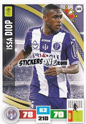 Sticker Issa Diop - Foot 2016-2017. Adrenalyn Xl n. 345 - Panini