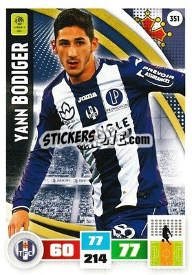 Sticker Yann Bodiger - Foot 2016-2017. Adrenalyn Xl - Panini