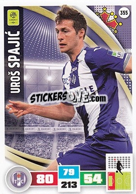 Sticker Uroš Spajic - Foot 2016-2017. Adrenalyn Xl - Panini