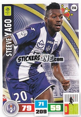 Cromo Steeve Yago - Foot 2016-2017. Adrenalyn Xl n. 356 - Panini
