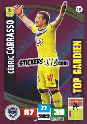 Cromo Cédric Carrasso - Foot 2016-2017. Adrenalyn Xl n. 361 - Panini
