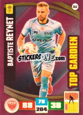 Sticker Baptiste Reynet - Foot 2016-2017. Adrenalyn Xl n. 362 - Panini