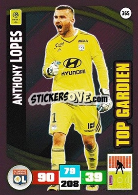 Sticker Anthony Lopes - Foot 2016-2017. Adrenalyn Xl n. 365 - Panini