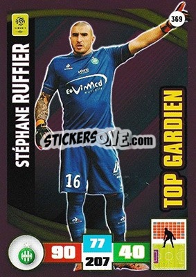 Sticker Stéphane Ruffier - Foot 2016-2017. Adrenalyn Xl - Panini