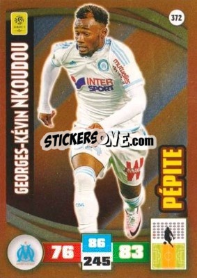 Cromo Georges-Kévin Nkoudou - Foot 2016-2017. Adrenalyn Xl n. 372 - Panini