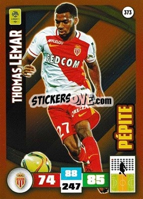 Sticker Thomas Lemar - Foot 2016-2017. Adrenalyn Xl n. 373 - Panini
