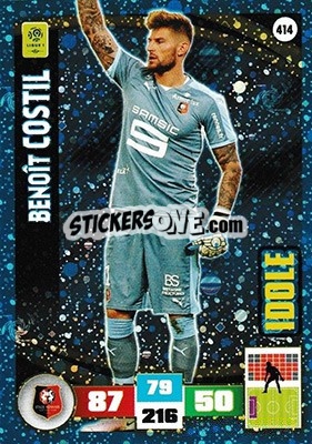 Sticker Benoît Costil - Foot 2016-2017. Adrenalyn Xl n. 414 - Panini