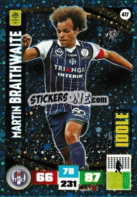 Sticker Martin Braithwaite - Foot 2016-2017. Adrenalyn Xl n. 417 - Panini