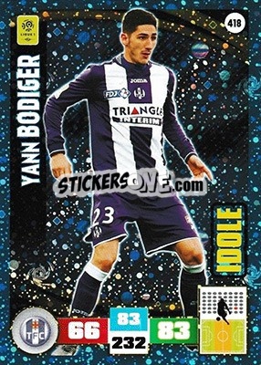 Sticker Yann Bodiger - Foot 2016-2017. Adrenalyn Xl n. 418 - Panini