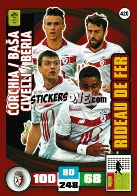 Sticker Sébastien Corchia / Marko Baša / Renato Civelli / Franck Béria - Foot 2016-2017. Adrenalyn Xl n. 420 - Panini