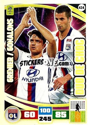 Sticker Clément Grenier / Maxime Gonalons - Foot 2016-2017. Adrenalyn Xl - Panini