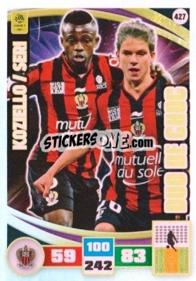 Sticker Vincent Koziello / Jean Michaël Seri - Foot 2016-2017. Adrenalyn Xl n. 427 - Panini
