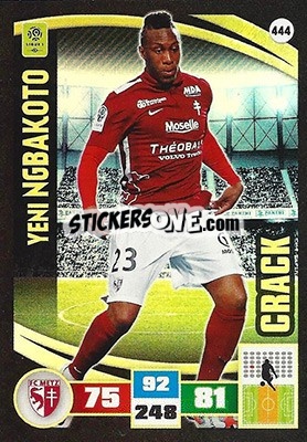 Cromo Yeni Ngbakoto - Foot 2016-2017. Adrenalyn Xl n. 444 - Panini