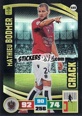 Sticker Mathieu Bodmer - Foot 2016-2017. Adrenalyn Xl n. 449 - Panini