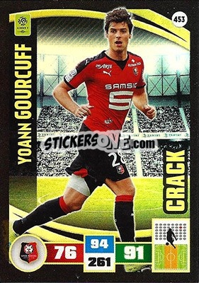 Sticker Yoann Gourcuff - Foot 2016-2017. Adrenalyn Xl n. 453 - Panini