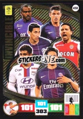 Sticker Vincent Enyeama / Thiago Silva / Ángel Di María / João Moutinho / Nabil Fekir / Edinson Cavani - Foot 2016-2017. Adrenalyn Xl n. 458 - Panini