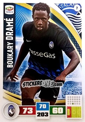 Figurina Boukary Dramé - Calciatori 2016-2017. Adrenalyn XL - Panini