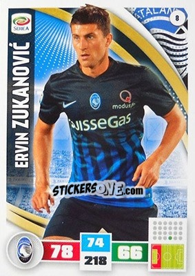 Sticker Ervin Zukanovic - Calciatori 2016-2017. Adrenalyn XL n. 8 - Panini