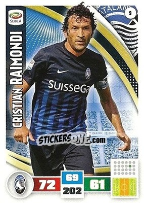 Sticker Cristian Raimondi - Calciatori 2016-2017. Adrenalyn XL n. 9 - Panini