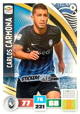 Sticker Carlos Carmona - Calciatori 2016-2017. Adrenalyn XL n. 11 - Panini