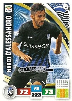 Sticker Marco D'Alessandro - Calciatori 2016-2017. Adrenalyn XL n. 13 - Panini