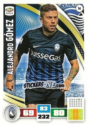 Cromo Alejandro Gómez - Calciatori 2016-2017. Adrenalyn XL - Panini