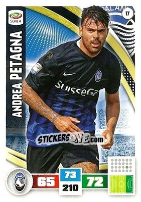 Sticker Andrea Petagna - Calciatori 2016-2017. Adrenalyn XL n. 17 - Panini