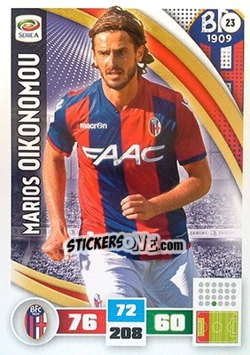 Figurina Marios Oikonomou - Calciatori 2016-2017. Adrenalyn XL - Panini