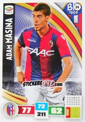 Sticker Adam Masina - Calciatori 2016-2017. Adrenalyn XL n. 24 - Panini