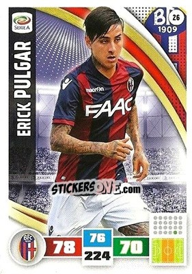 Sticker Erick Pulgar - Calciatori 2016-2017. Adrenalyn XL n. 26 - Panini