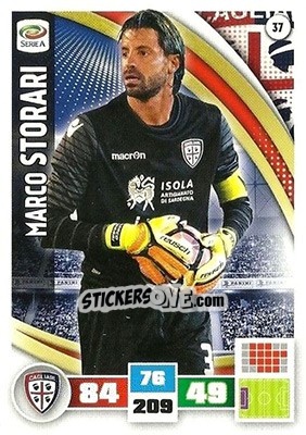 Sticker Marco Storari - Calciatori 2016-2017. Adrenalyn XL n. 37 - Panini