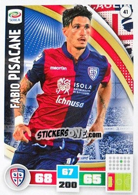 Sticker Fabio Pisacane - Calciatori 2016-2017. Adrenalyn XL n. 41 - Panini