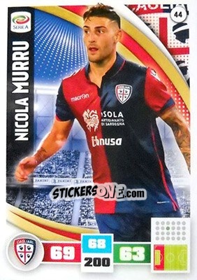 Sticker Nicola Murru - Calciatori 2016-2017. Adrenalyn XL n. 44 - Panini