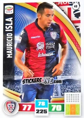 Sticker Mauricio Isla - Calciatori 2016-2017. Adrenalyn XL n. 48 - Panini