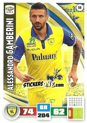 Sticker Alessandro Gamberini - Calciatori 2016-2017. Adrenalyn XL n. 59 - Panini