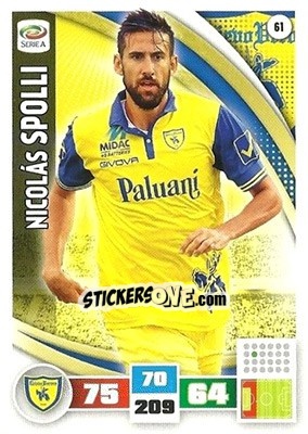 Cromo Nicolás Spolli - Calciatori 2016-2017. Adrenalyn XL n. 61 - Panini