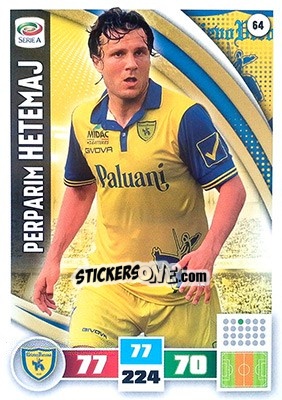Sticker Perparim Hetemaj - Calciatori 2016-2017. Adrenalyn XL n. 64 - Panini