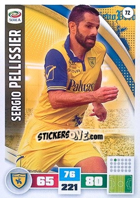 Sticker Sergio Pellissier - Calciatori 2016-2017. Adrenalyn XL n. 72 - Panini