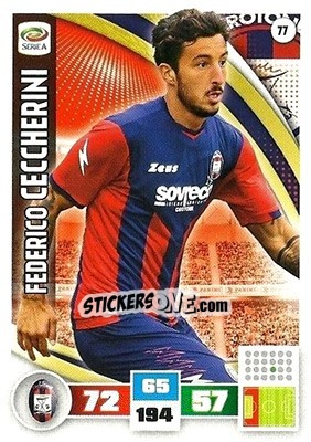 Sticker Federico Ceccherini - Calciatori 2016-2017. Adrenalyn XL n. 77 - Panini