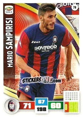 Sticker Mario Sampirisi - Calciatori 2016-2017. Adrenalyn XL n. 78 - Panini
