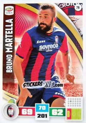 Sticker Bruno Martella - Calciatori 2016-2017. Adrenalyn XL n. 79 - Panini