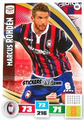 Sticker Marcus Rohdén - Calciatori 2016-2017. Adrenalyn XL n. 80 - Panini