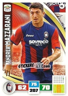 Figurina Andrea Mazzarini - Calciatori 2016-2017. Adrenalyn XL - Panini