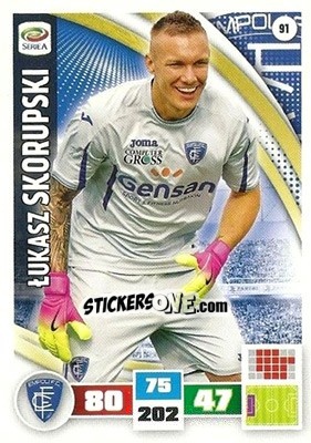 Sticker Lukasz Skorupski - Calciatori 2016-2017. Adrenalyn XL n. 91 - Panini