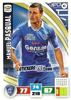 Sticker Manuel Pasqual - Calciatori 2016-2017. Adrenalyn XL n. 93 - Panini